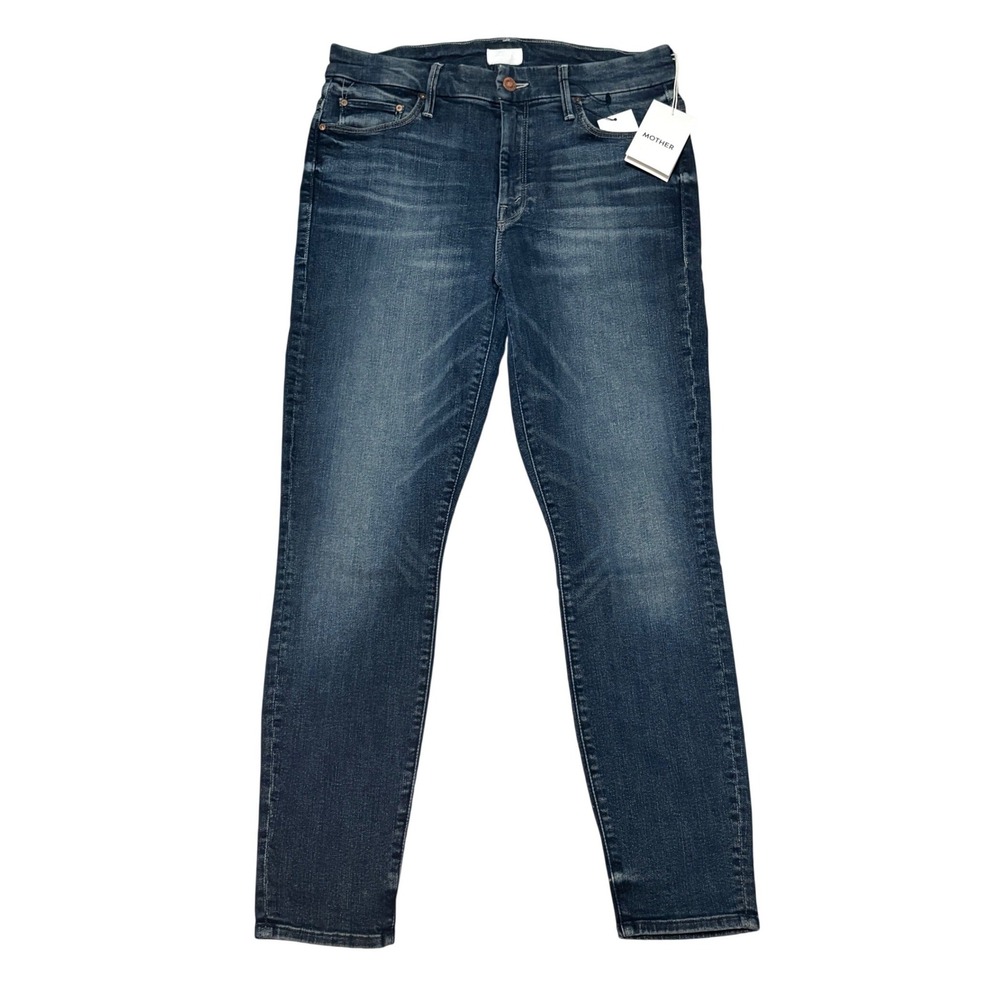 MOTHER Women's Ankle Crop Jeans in Dark Blue Wash